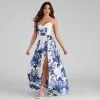 Windsor. Kiana Floral Chiffon A-Line Dress