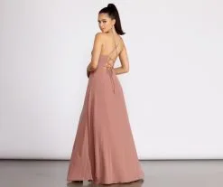 Windsor. Kai Chiffon Lace Up Back A-Line Dress -Formal Dresses Online Shop 05002 0567 2