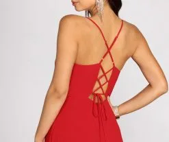 Windsor. Kai Chiffon Lace Up Back A-Line Dress -Formal Dresses Online Shop 05002 0581 3
