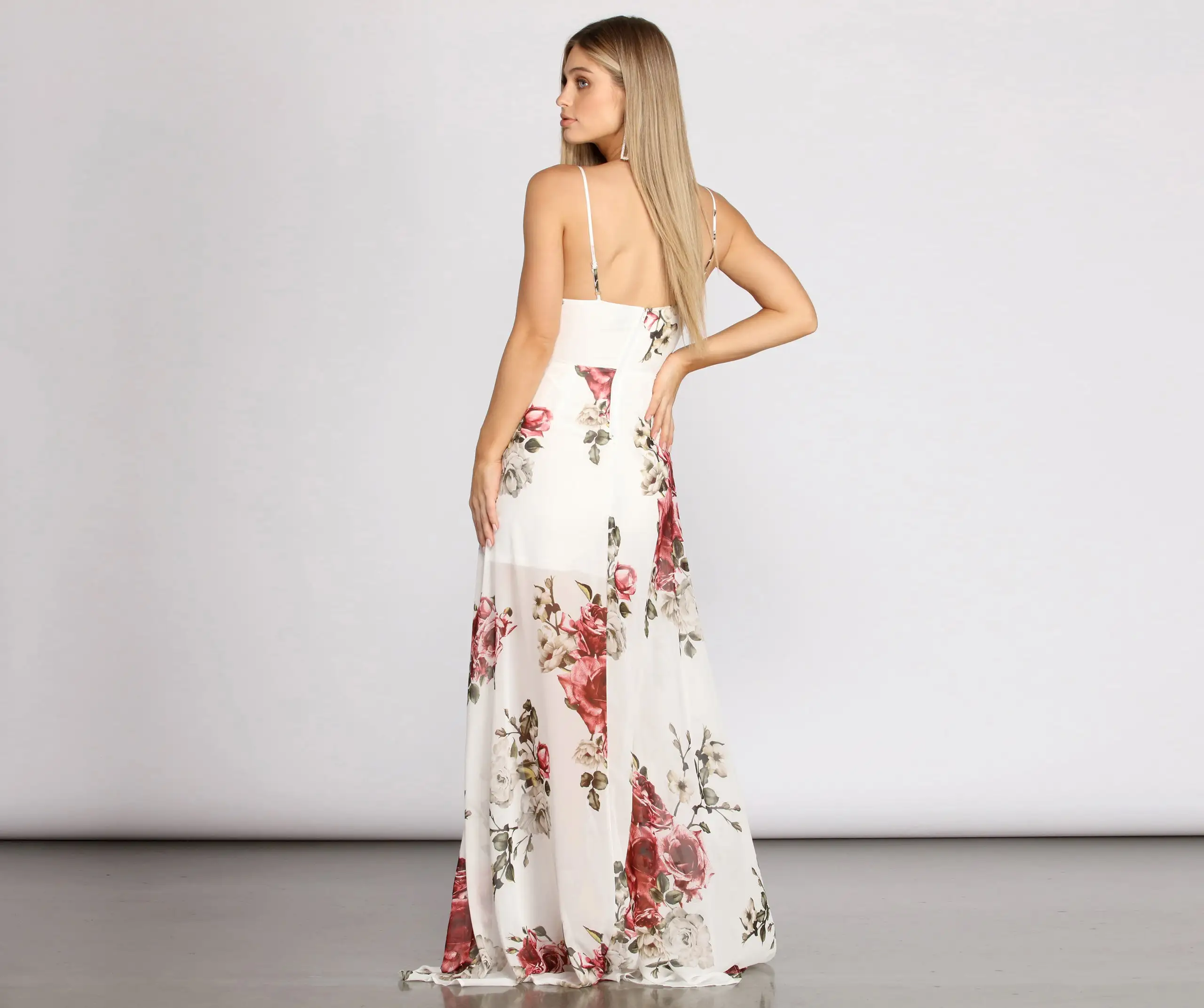 Windsor. Claire Floral Chiffon Wrap Dress 4 Windsor. Claire Floral Chiffon Wrap Dress - Image 2