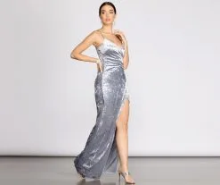 Windsor. Halle Formal Velvet Wrap Dress 16 Windsor. Halle Formal Velvet Wrap Dress -Formal Dresses Online Shop 05002 0617 3