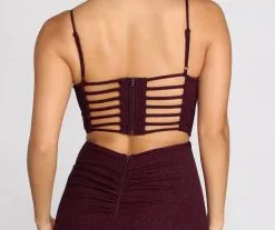 Windsor. Sawyer Glitter High Slit Dress -Formal Dresses Online Shop 05002 0625 4