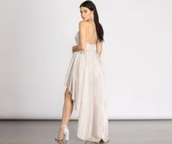 Windsor. Justine Glitter High-Low Dress -Formal Dresses Online Shop 05002 0627 2