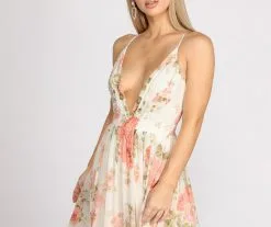 Windsor. Tori Floral Chiffon A-Line Dress 9 Windsor. Tori Floral Chiffon A-Line Dress -Formal Dresses Online Shop 05002 0664 4