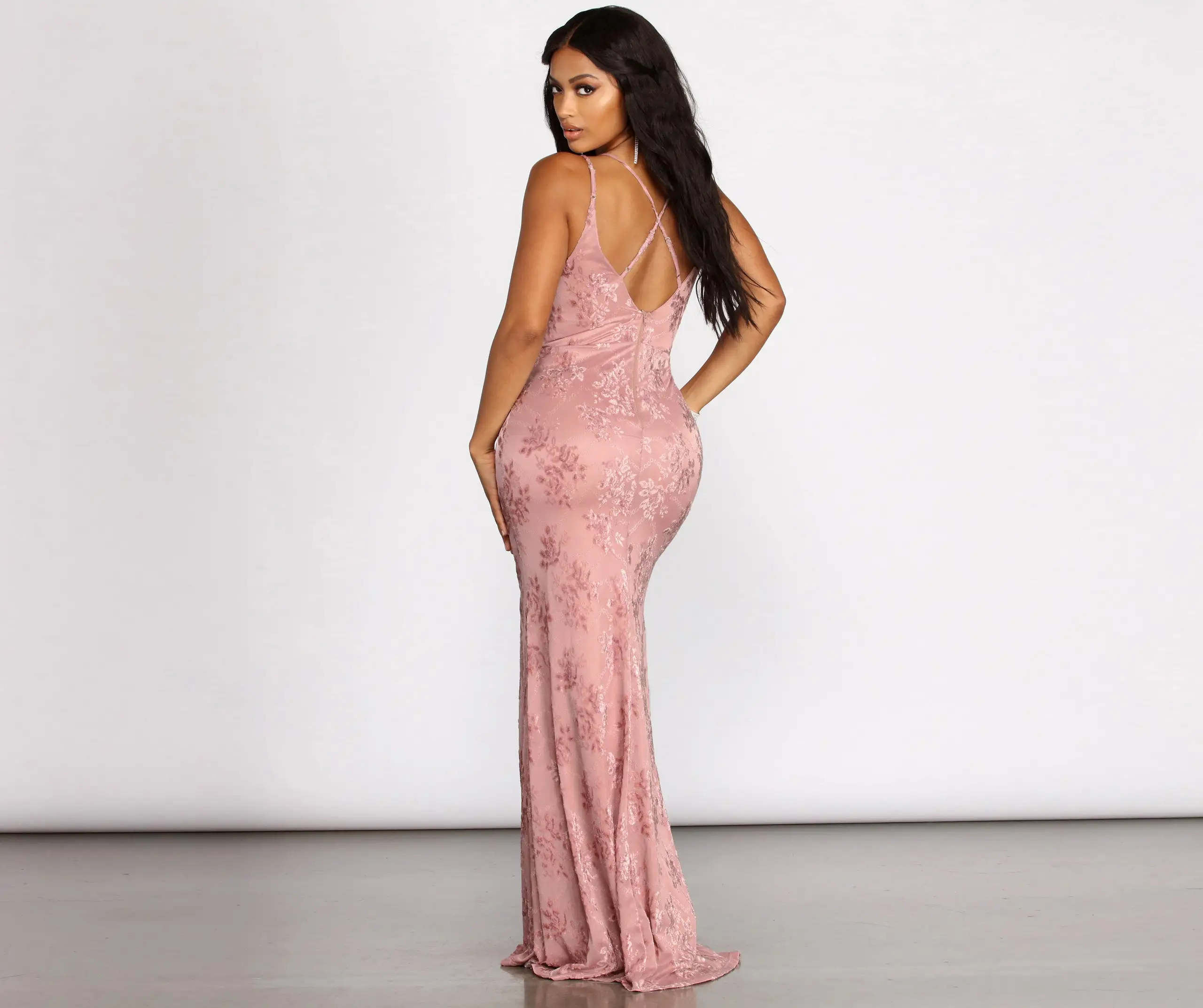 Windsor. Mia Formal Velvet Burnout Dress 4 Windsor. Mia Formal Velvet Burnout Dress - Image 2