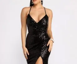 Windsor. Taya Open Back Sequin Dress -Formal Dresses Online Shop 05002 0736 3