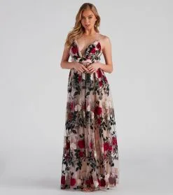 Windsor. Charena Formal Embroidered Floral Tulle Dress -Formal Dresses Online Shop 05002 0814 3 28edfc47 844f 4e76 b00b 9934e30457df