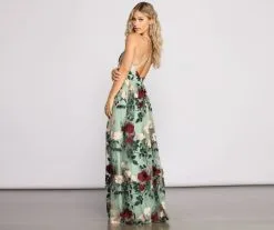 Windsor. Charena Formal Embroidered Floral Tulle Dress -Formal Dresses Online Shop 05002 0815 2 499e7eb7 0c0e 42fa bca3 beb89db022ca