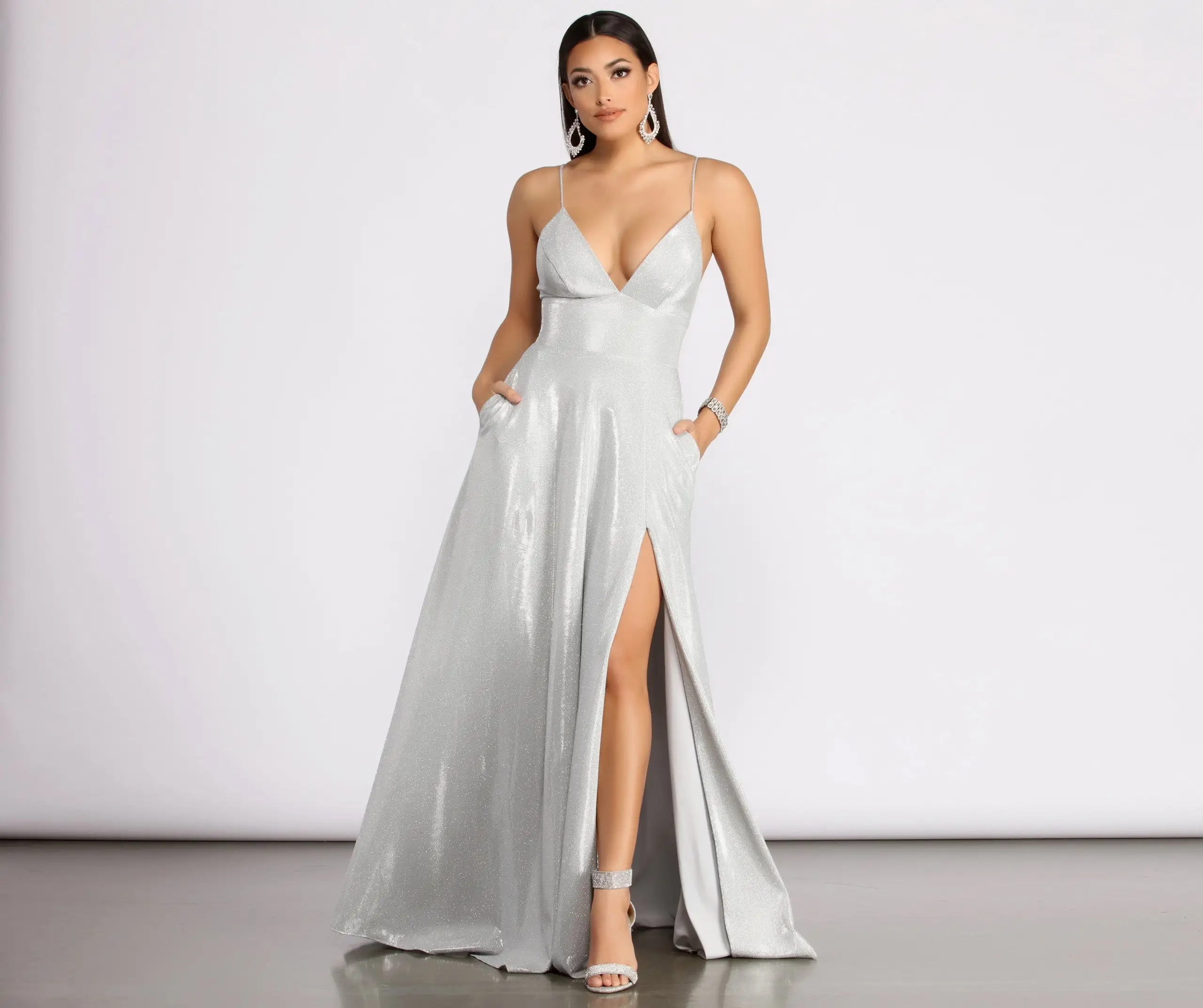 Windsor. Miranda Glitter A-Line Dress 10 Windsor. Miranda Glitter A-Line Dress - Image 8