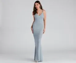 Windsor. Avalee Formal Glitter Laceup Dress