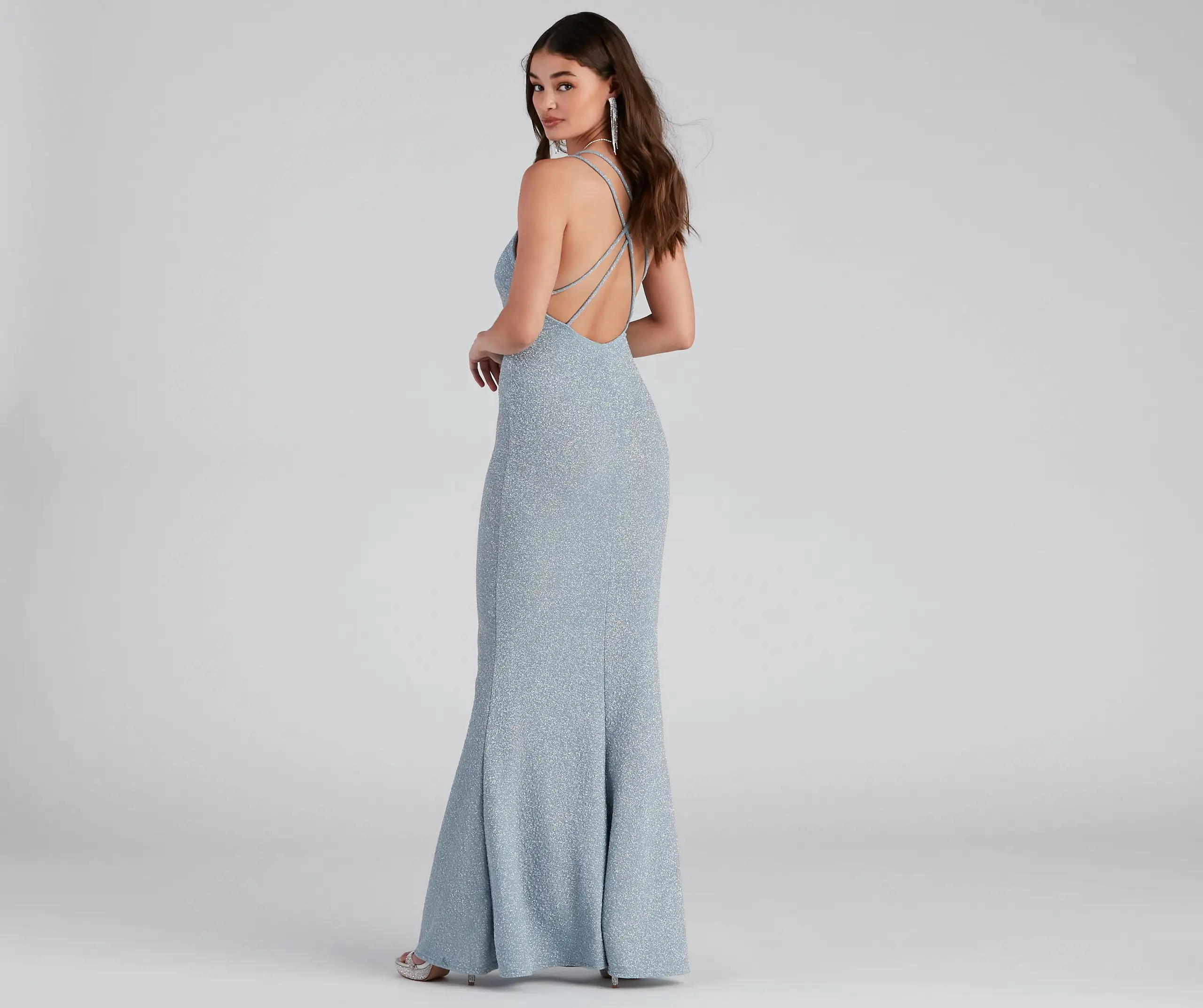 Windsor. Avalee Formal Glitter Laceup Dress 4 Windsor. Avalee Formal Glitter Laceup Dress - Image 2