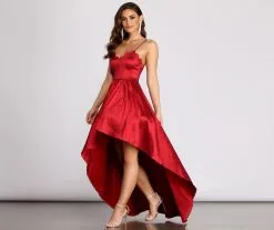 Windsor. Jewel Scalloped Taffeta High Low Dress 9 Windsor. Jewel Scalloped Taffeta High Low Dress -Formal Dresses Online Shop 05002 0937 4