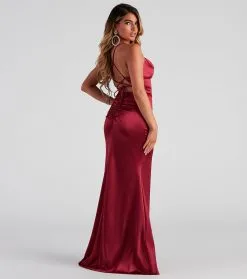 Windsor. Bristol Formal Satin Lace-Up Dress -Formal Dresses Online Shop 05002 0988 2 dc10f5ee d167 40fd 8deb ae8ce83f359a 1