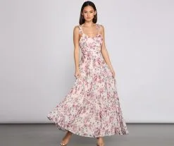 Windsor. Ava Formal Floral Pleated Dress 11 Windsor. Ava Formal Floral Pleated Dress -Formal Dresses Online Shop 05002 1033 5