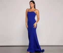 Windsor. Leighton Formal Lace-Up Crepe Dress -Formal Dresses Online Shop 05002 1053 5 e0dfc2e8 0d9f 4815 9f23 ac662860bd05