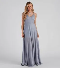 Windsor. Tianna Formal Glitter A-Line Dress