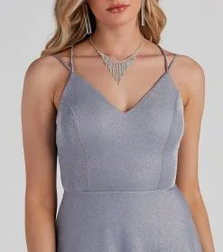 Windsor. Tianna Formal Glitter A-Line Dress -Formal Dresses Online Shop 05002 1071 4