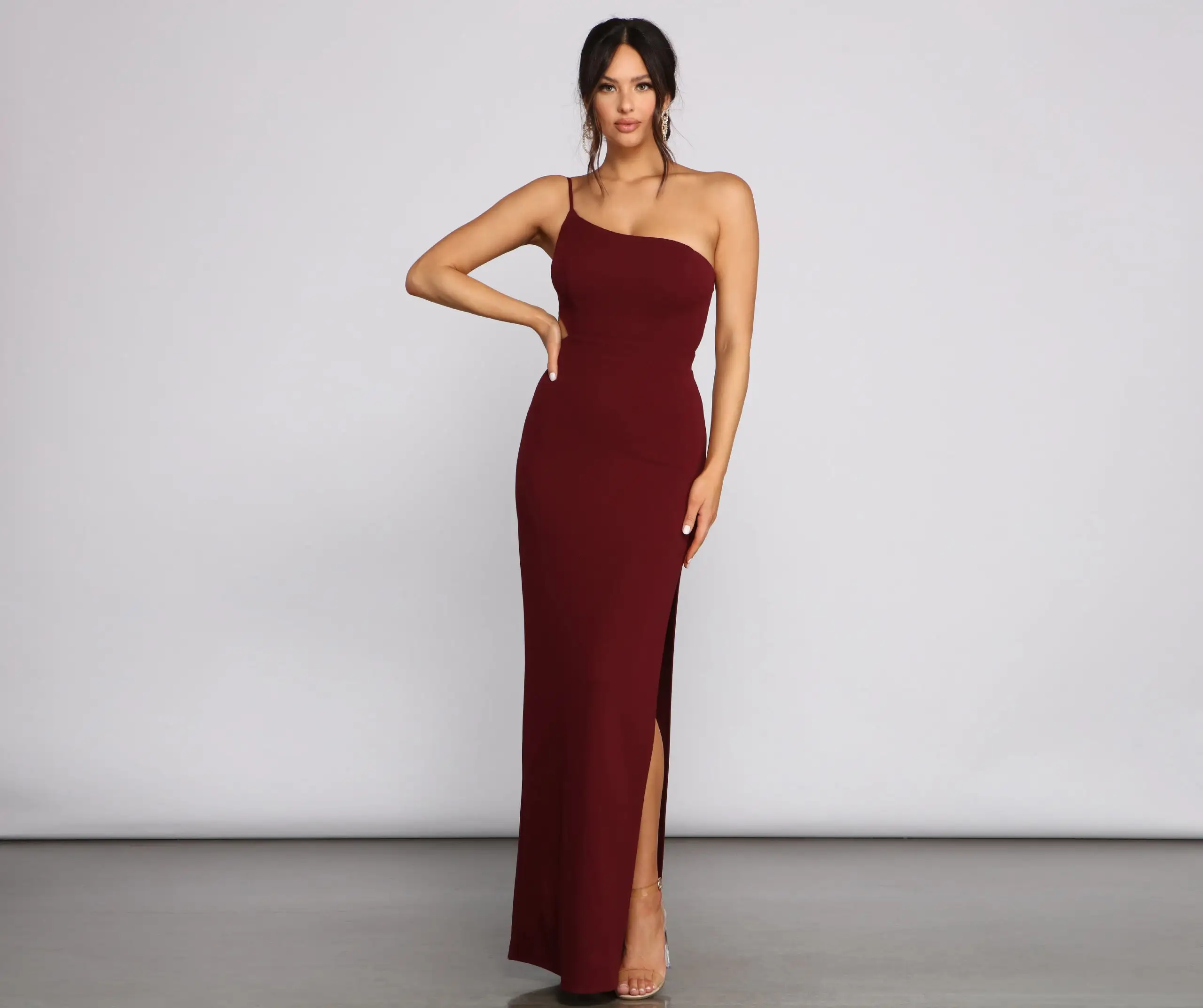 Windsor. Alice Formal One Shoulder Crepe Dress 6 Windsor. Alice Formal One Shoulder Crepe Dress - Image 4