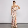 Windsor. Taylor Satin Floral High-Slit Dress -Formal Dresses Online Shop 05002 1177 1 04f18c83 f325 43a5 8cd2 53933fee7d12