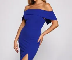 Windsor. Coralie Off Shoulder Front Slit Dress 46 Windsor. Coralie Off Shoulder Front Slit Dress -Formal Dresses Online Shop 05002 1191 4 9550b24f b0b5 42f9 acef d70f9c49f96f