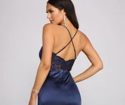 Windsor. Abigail Ruched Satin Mermaid Dress -Formal Dresses Online Shop 05002 1198 5 f8ad65af 869a 45dd 8224 5e8bff19f790
