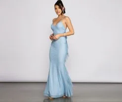 Windsor. Linda Formal Glitter Ruffled Dress -Formal Dresses Online Shop 05002 1232 3 1