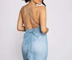 Windsor. Linda Formal Glitter Ruffled Dress -Formal Dresses Online Shop 05002 1232 4 1