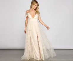 Windsor. Chantal Formal Polka Dot A-Line Dress