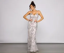 Windsor. Cordelia Formal Sequin A-Line Dress