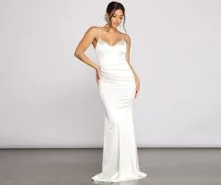 Windsor. Emilia Draped Satin Gown