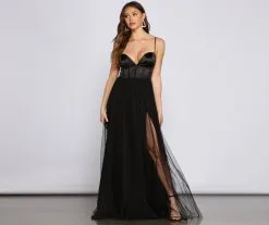 Windsor. Bria Mesh Tulle Corset Gown -Formal Dresses Online Shop 05002 1293 3
