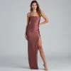 Windsor. Darla Formal High Slit Satin Dress -Formal Dresses Online Shop 05002 1297 4 6cedb3c1 ad41 4fa8 9367 ea454fe947bc
