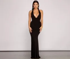 Windsor. Kelsey Halter Lace-Up Mermaid Dress 19 Windsor. Kelsey Halter Lace-Up Mermaid Dress -Formal Dresses Online Shop 05002 1305 4