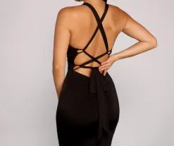 Windsor. Kelsey Halter Lace-Up Mermaid Dress 21 Windsor. Kelsey Halter Lace-Up Mermaid Dress -Formal Dresses Online Shop 05002 1305 6