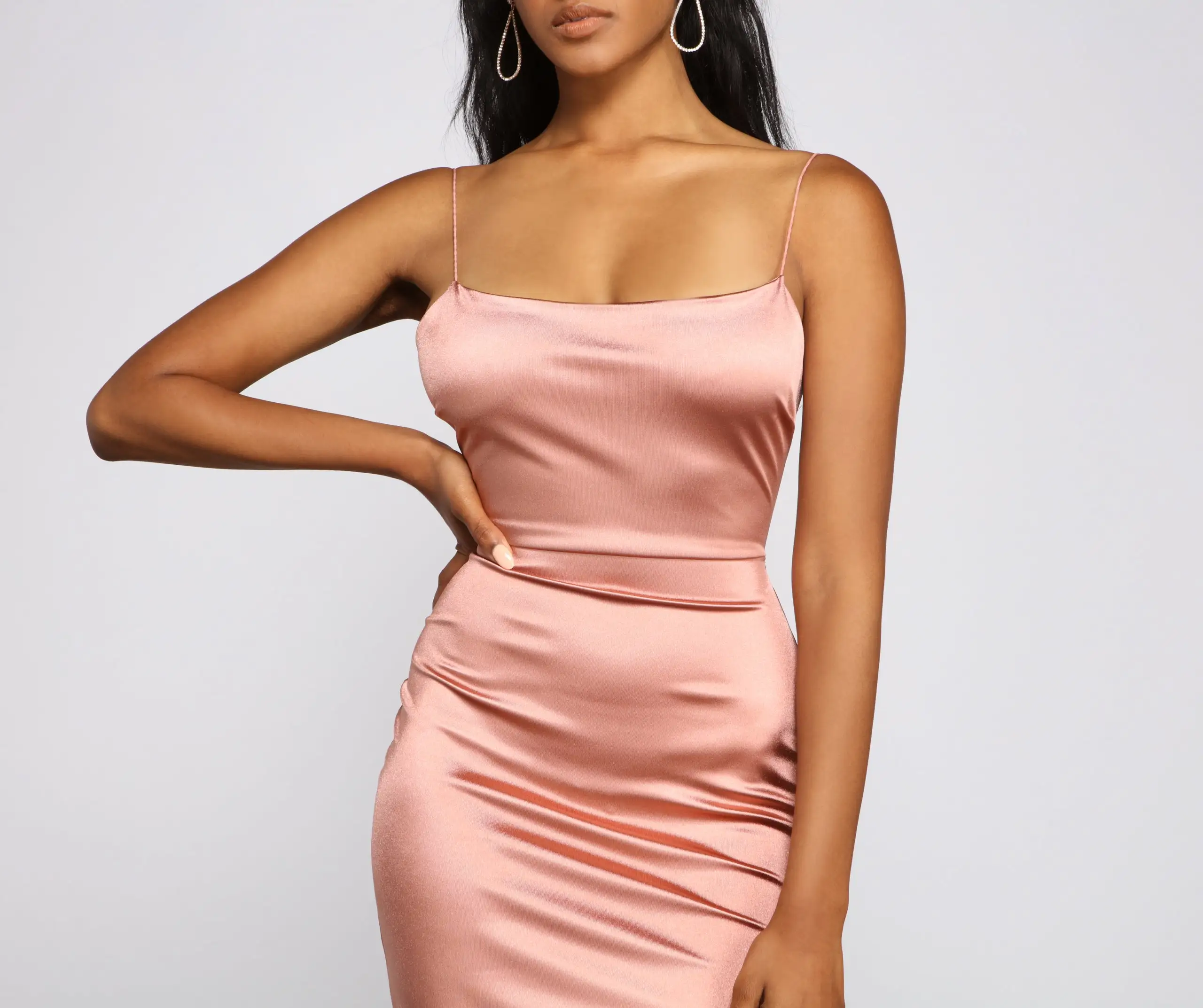Windsor. Nat Formal Backless Satin Dress 5 Windsor. Nat Formal Backless Satin Dress - Image 3