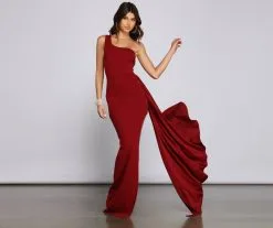 Windsor. Peyton One Shoulder Crepe Dress -Formal Dresses Online Shop 05002 1336 5
