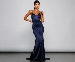 Windsor. Nola Darling Satin Evening Gown -Formal Dresses Online Shop 05002 1375 4