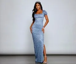 Windsor. Birdie Formal Glitter Lace Empire Dress -Formal Dresses Online Shop 05002 1439 5 fc1a119b 5dff 4193 ac03 2bb32286b148