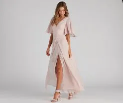 Windsor. Greta Formal High Slit Chiffon Dress -Formal Dresses Online Shop 05002 1463 3