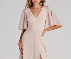 Windsor. Greta Formal High Slit Chiffon Dress -Formal Dresses Online Shop 05002 1463 4