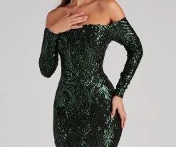 Windsor. Sierra Sequin Off The Shoulder Formal Dress 29 Windsor. Sierra Sequin Off The Shoulder Formal Dress -Formal Dresses Online Shop 05002 1466 4