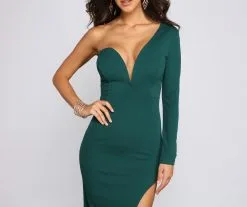 Windsor. Evangeline Crepe One Shoulder Dress -Formal Dresses Online Shop 05002 1506 4