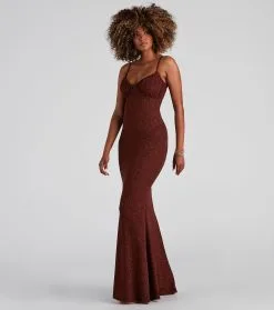 Windsor. Camille Glitter Knit Mermaid Dress -Formal Dresses Online Shop 05002 1507 3