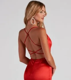 Windsor. Nola Darling Satin Evening Gown -Formal Dresses Online Shop 05002 1528 3