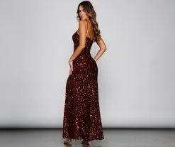 Windsor. Lyla Formal One-Shoulder Sequin Dress -Formal Dresses Online Shop 05002 1547 2