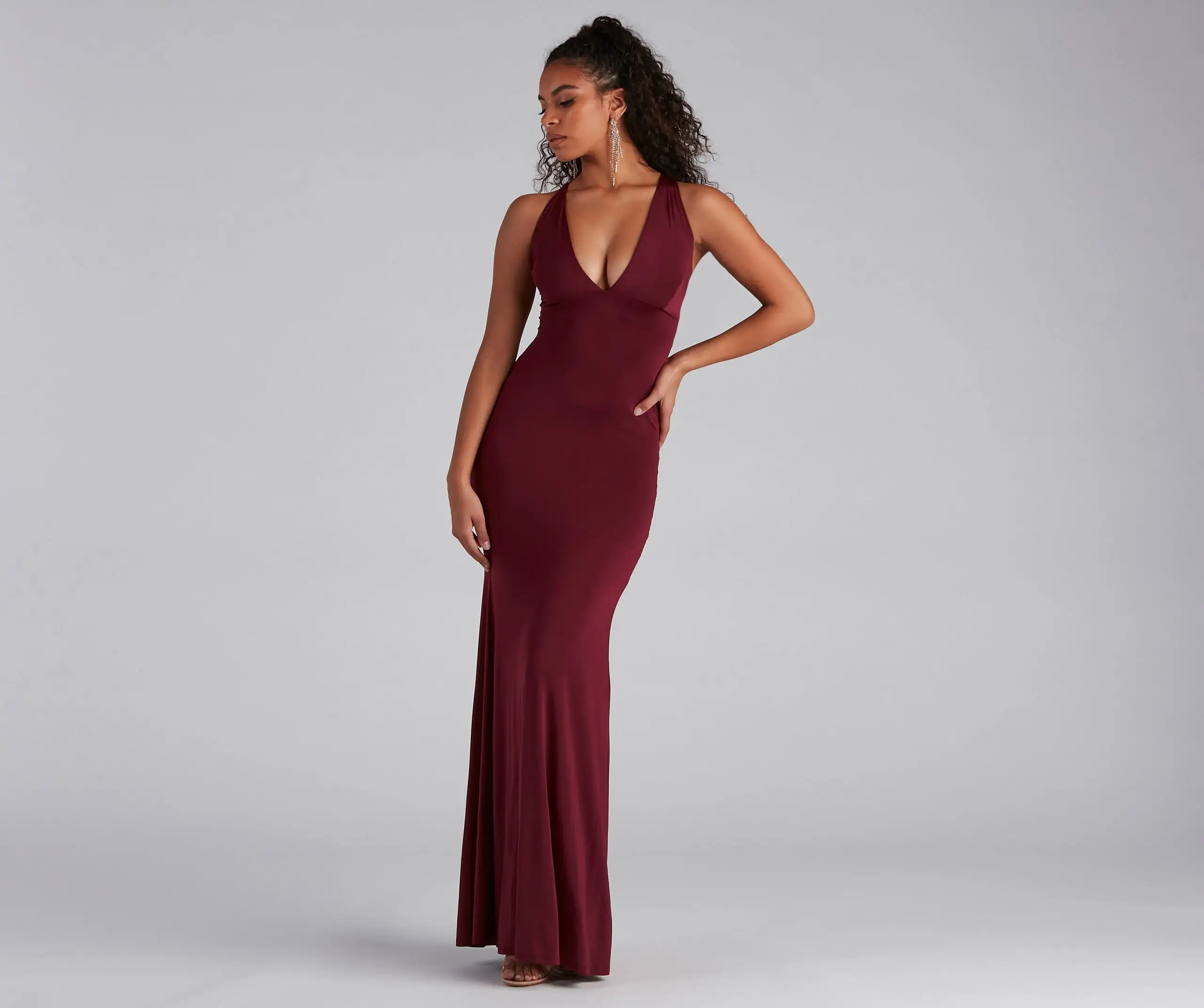 Windsor. Kelsey Halter Lace-Up Mermaid Dress 9 Windsor. Kelsey Halter Lace-Up Mermaid Dress - Image 7