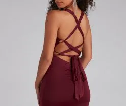 Windsor. Kelsey Halter Lace-Up Mermaid Dress 24 Windsor. Kelsey Halter Lace-Up Mermaid Dress -Formal Dresses Online Shop 05002 1576 3