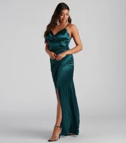 Windsor. Kimia Formal Satin Wrap Gown -Formal Dresses Online Shop 05002 1603 3
