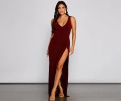 Windsor. Serena Formal High Slit Lurex Dress -Formal Dresses Online Shop 05002 1689 4 c0334a73 94b8 4b7b a714 3abb4877cfca