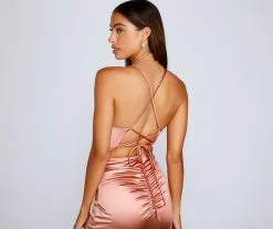 Windsor. Bristol Formal Satin Lace-Up Dress -Formal Dresses Online Shop 05002 1691 5 1